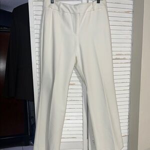 Talbots Dress Pants Winter White Ivory Curvy 12 EUC